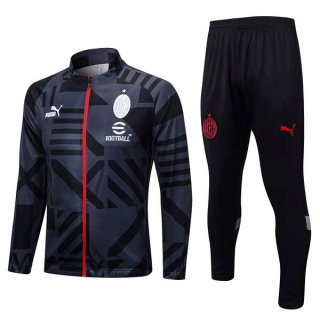 Survetement AC Milan 2023 2024 Gris Rouge Survetement AC Milan 2023 2024 Gris Rouge