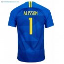 Maillot Brésil Exterieur Alisson 2018 Bleu Pas Cher