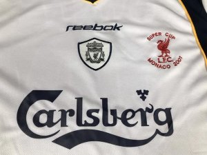 European Super Cup Maillot Liverpool Domicile Retro 2005 Blanc Pas Cher