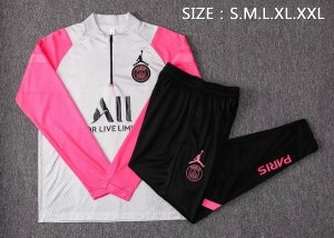 Survetement Paris Saint Germain 2021 2022 Gris Rose Noir Pas Cher