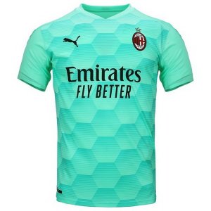 Thailande Maillot AC Milan Domicile Gardien 2020 2021 Vert Pas Cher