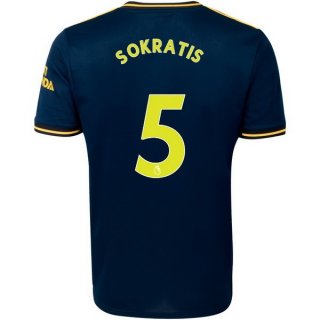 Maillot Arsenal NO.5 Sokratis Third 2019 2020 Bleu Pas Cher