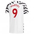 Maillot Manchester United NO.9 Martial Third 2020 2021 Blanc Pas Cher
