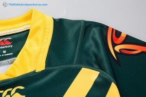 Maillot Rugby Australie RLWC Domicile 2017 2018 Vert Pas Cher