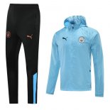 Coupe Vent Manchester City Ensemble Complet 2021 2022 Bleu Clair Pas Cher