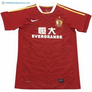 Maillot Evergrande Édition Commémorative Domicile 2018 2019 Rouge Pas Cher