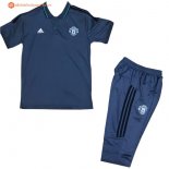 Polo Manchester United Ensemble Complet 2017 2018 Bleu Pas Cher