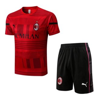 Maillot Entrainement AC Milan Ensemble Complet 2022 2023 Rouge Maillot Entrainement AC Milan Ensemble Complet 2022 2023 Rouge