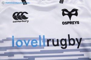 Maillot Rugby Ospreys Exterieur 2017 2018 Blanc Pas Cher