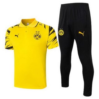 Polo Borussia Dortmund Ensemble Complet 2020 2021 Jaune Noir Pas Cher