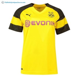 Maillot Borussia Dortmund Domicile Femme 2018 2019 Jaune Pas Cher