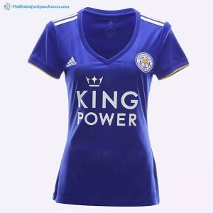 Maillot Leicester City Domicile Femme 2018 2019 Bleu Pas Cher