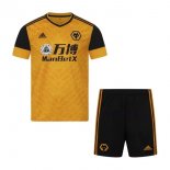 Maillot Wolves Domicile Enfant 2020 2021 Jaune Pas Cher