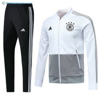 Survetement Allemagne 2018 Blanc Gris Pas Cher Survetement Allemagne 2018 Blanc Gris Pas Cher