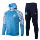 Sweat Shirt Capuche Marseille 2021 2022 Bleu Blanc Pas Cher