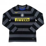 Thailande Maillot Inter Milan Third ML 2020 2021 Gris Pas Cher