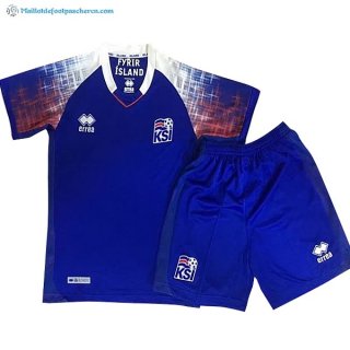 Maillot Islande Domicile Enfant 2018 Bleu Pas Cher