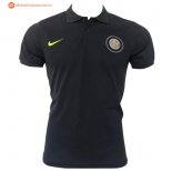 Polo Inter de Milan 2017 2018 Noir Pas Cher