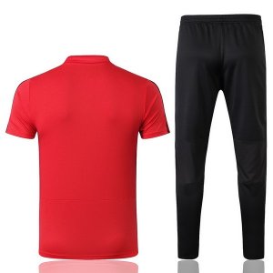 Polo Ensemble Complet Real Madrid 2018 2019 Rouge Noir Pas Cher