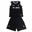 JORDAN Maillot Paris Saint Germain Ensemble De Sin Mangas Enfant 2018 2019 Noir Pas Cher