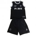 JORDAN Maillot Paris Saint Germain Ensemble De Sin Mangas Enfant 2018 2019 Noir Pas Cher