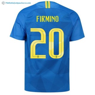 Maillot Brésil Exterieur Firmino 2018 Bleu Pas Cher