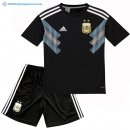 Maillot Argentine Exterieur Enfant Ensemble 2018 Noir Bleu Pas Cher