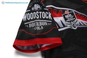 Maillot Rugby Warriors Domicile 2017 2018 Noir Pas Cher