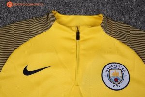 Survetement Manchester City 2017 2018 Jaune Noir Pas Cher