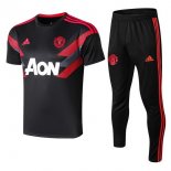 Entrainement Manchester United Ensemble Complet 2018 2019 Noir Pas Cher