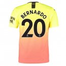 Maillot Manchester City NO.20 Bernardo Third 2019 2020 Orange Pas Cher