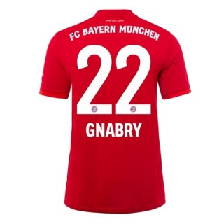 Maillot Bayern Munich NO.22 Gnabry Exterieur 2019 2020 Blanc Pas Cher