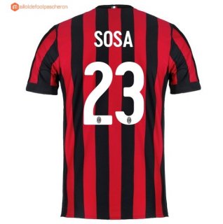Maillot Milan Domicile Sosa 2017 2018 Pas Cher Maillot Milan Domicile Sosa 2017 2018 Pas Cher