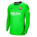 Thailande Maillot Barcelona Gardien ML 2020 2021 Vert Pas Cher