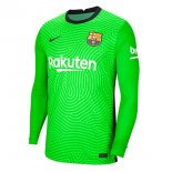 Thailande Maillot Barcelona Gardien ML 2020 2021 Vert Pas Cher