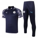 Polo Manchester City Ensemble Complet 2020 2021 Purpura Noir Pas Cher