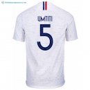 Maillot France Exterieur Umtiti 2018 Blanc Pas Cher