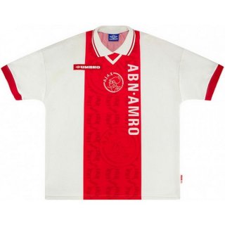 Thailande Maillot Ajax Domicile Retro 1998 1999 Rouge Blanc Pas Cher