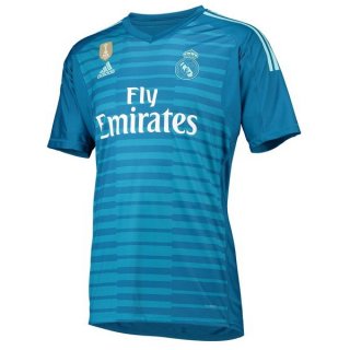 Maillot Real Madrid Exterieur Gardien 2018 2019 Bleu Pas Cher