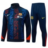 Survetement Barcelone 2025 2026 Bleu Rouge 2