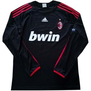 Maillot AC Milan Inzaghi Third ML NO.9 Retro 2009/10 Noir Pas Cher