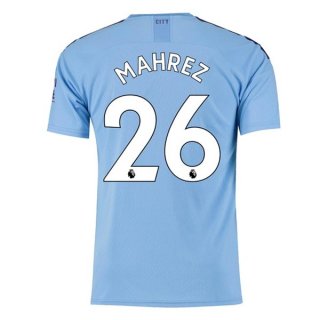 Maillot Manchester City NO.26 Mahrez Domicile 2019 2020 Bleu Pas Cher