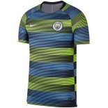 Maillot Entrainement Manchester City 2018 2019 Bleu Vert Pas Cher