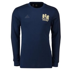 Maillot Manchester United ML Retro 1968 Bleu Pas Cher