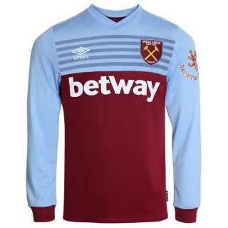 Maillot West Ham United Domicile ML 2019 2020 Azul Rouge Pas Cher