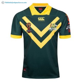 Maillot Rugby Australie RLWC Domicile 2017 2018 Vert Pas Cher