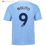 Maillot Manchester City Domicile Nolito 2017 2018 Pas Cher