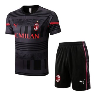 Maillot Entrainement AC Milan Ensemble Complet 2022 2023 Gris Maillot Entrainement AC Milan Ensemble Complet 2022 2023 Gris
