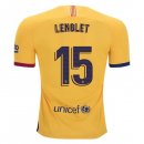 Maillot Barcelona NO.15 Lenglet Exterieur 2019 2020 Jaune Pas Cher