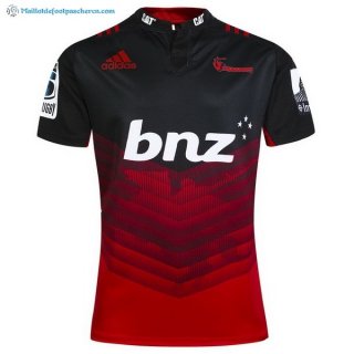 Maillot Rugby Crusaders Domicile 2017 2018 Rouge Pas Cher